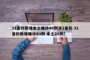 31省份新增本土确诊40例涉2省份.31省份新增确诊43例 本土28例？