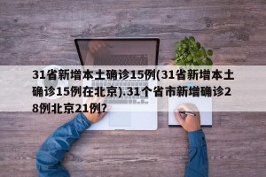 31省新增本土确诊15例(31省新增本土确诊15例在北京).31个省市新增确诊28例北京21例？
