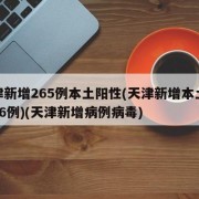 天津新增265例本土阳性(天津新增本土病例36例)(天津新增病例病毒)
